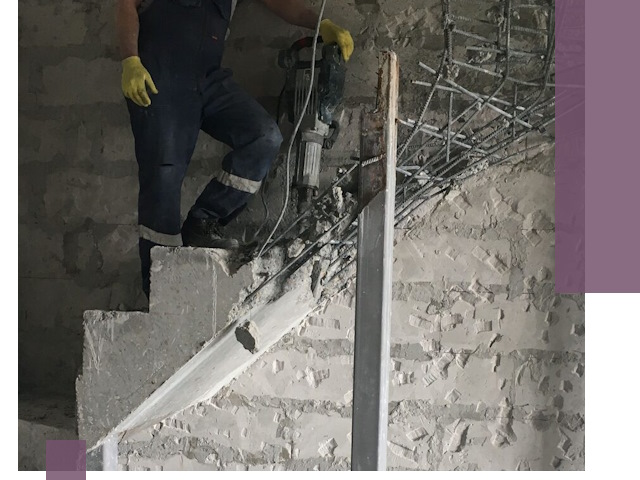 Демонтаж металлических и бетонных лестниц в Сочи