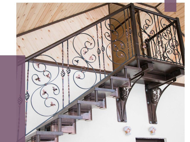 Кованые лестницы в Сочи от 80621 руб. под ключ
