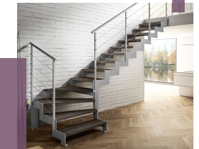 Г-образные лестницы под ключ в Сочи от 37468 руб. | ПРОЛЁТ-Счи