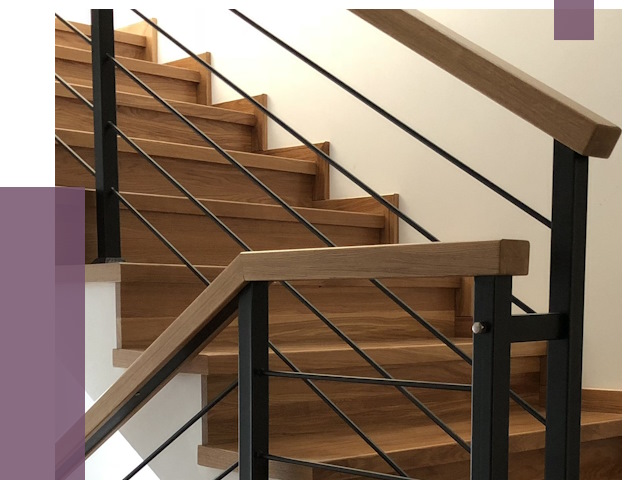 Обшивка металлической лестницы деревом в Сочи от 4393 руб.