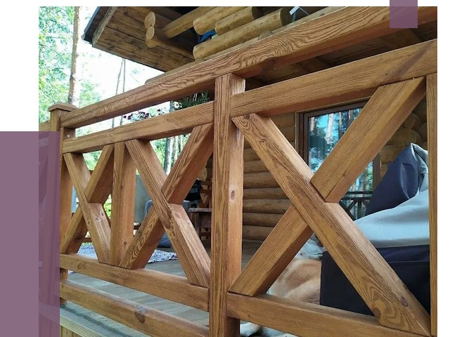 Деревянные перила под ключ в Сочи от 7752 руб. 