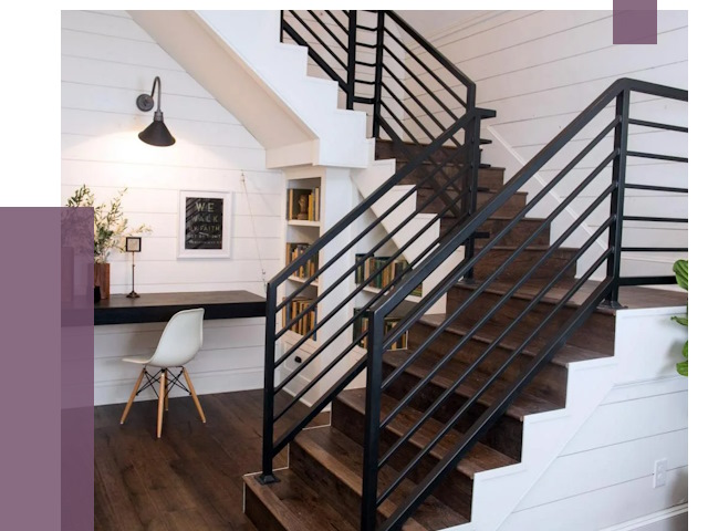 Перила для лестницы в доме в Сочи от 7494 руб. — ПРОЛЁТ-Счи