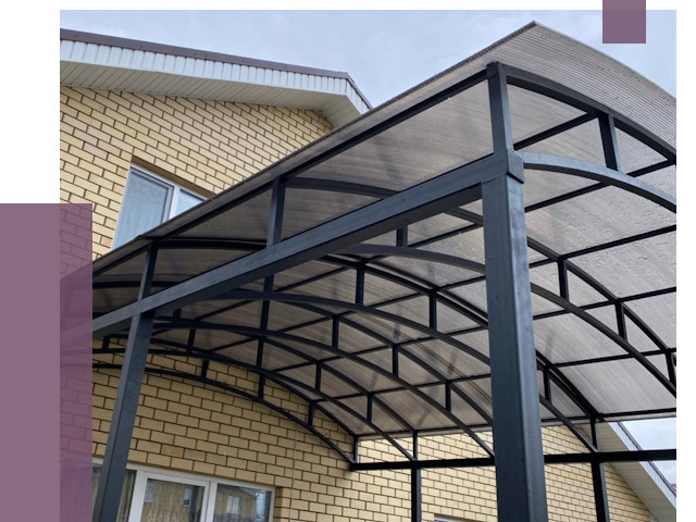 Монтаж козырьков в Сочи от 11628 руб. | ПРОЛЁТ-Счи