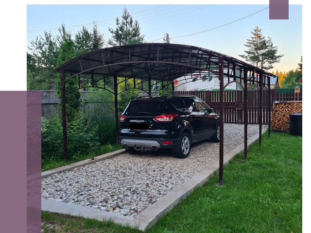 Навесы для автомобиля в Сочи от 13282 руб.  | ПРОЛЁТ-Счи