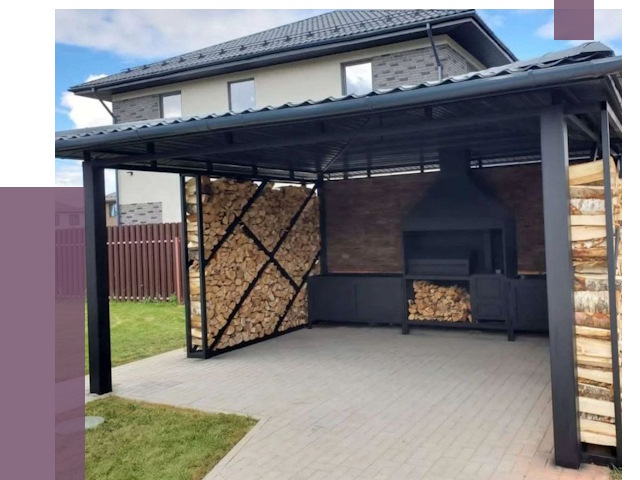 Навесы для барбекю в Сочи от 12868 руб. под ключ | ПРОЛЁТ-Счи