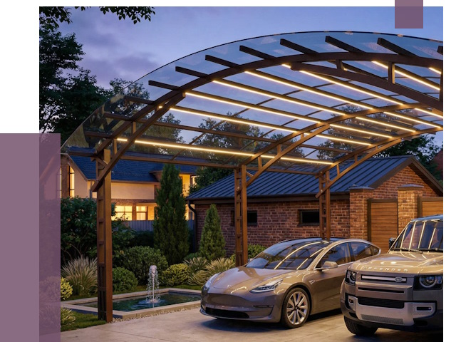 Металлические навесы в Сочи от 12817 руб. под ключ — ПРОЛЁТ-Счи