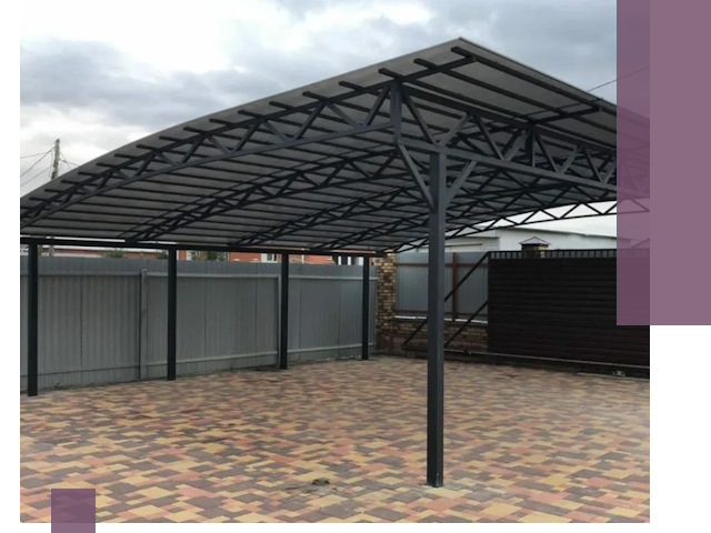 Металлические навесы под ключ в Сочи — изготовление и монтаж