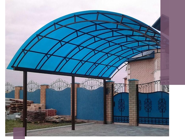 Арочные навесы под ключ в Сочи — изготовление и монтаж