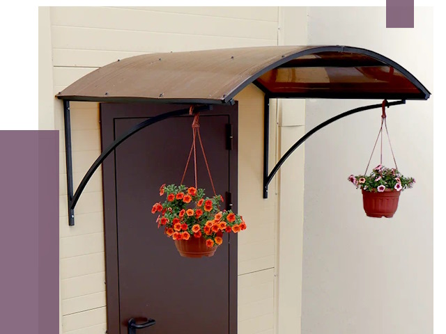 Козырьки над входом в Сочи от 14987 руб.  | ПРОЛЁТ-Счи