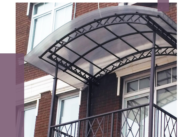 Козырьки над балконом в Сочи от 8734 руб.  | ПРОЛЁТ-Счи