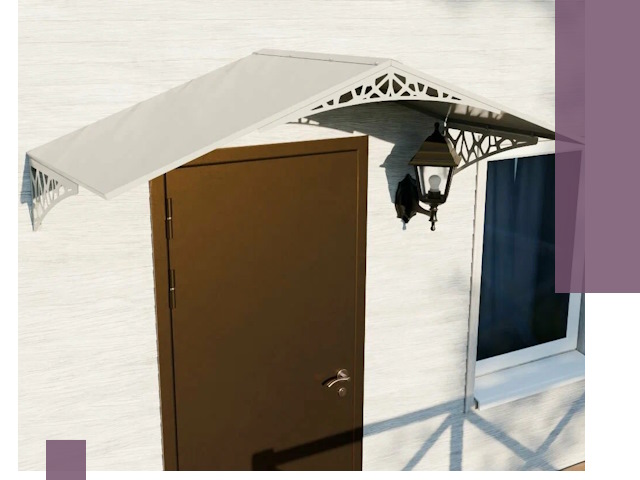 Металлические козырьки на входы и террасы в Сочи